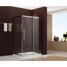 Simple Design Style Rectangle Single Door Sliding Acrylic Aluminium Alloy Glass Shower Room